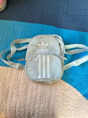 adidas Light Gray Trefoil Mini Crossbody Belt Bag
